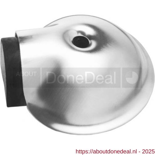 Intersteel Essentials 4421 deurstop bol diameter 67x24 mm met nokken vloermontage RVS 0035.442100 - Afbeelding . 1
