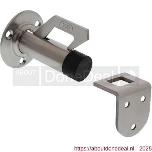 Deurvastzetter wandmontage RVS geborsteld - Afbeelding . 1