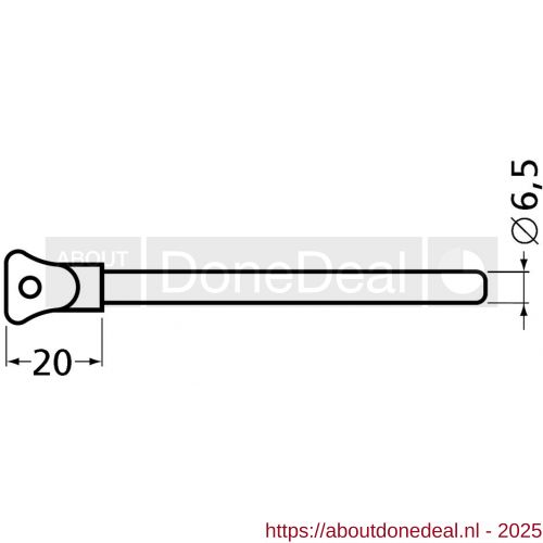 Hermeta 4566 raampen met ketting blank EAN sticker 4566-96E - Afbeelding . 2